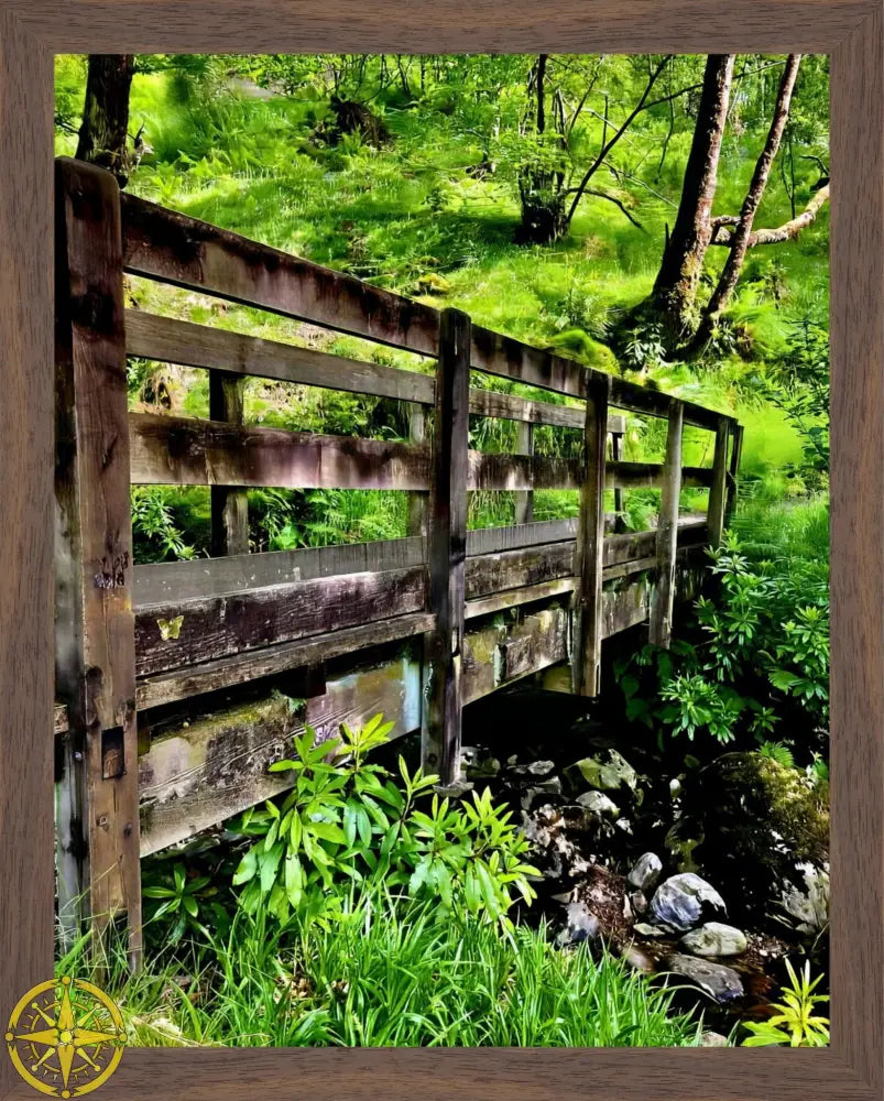 Welcoming Bridge Exploring Pitlochry Forest - Fine Art