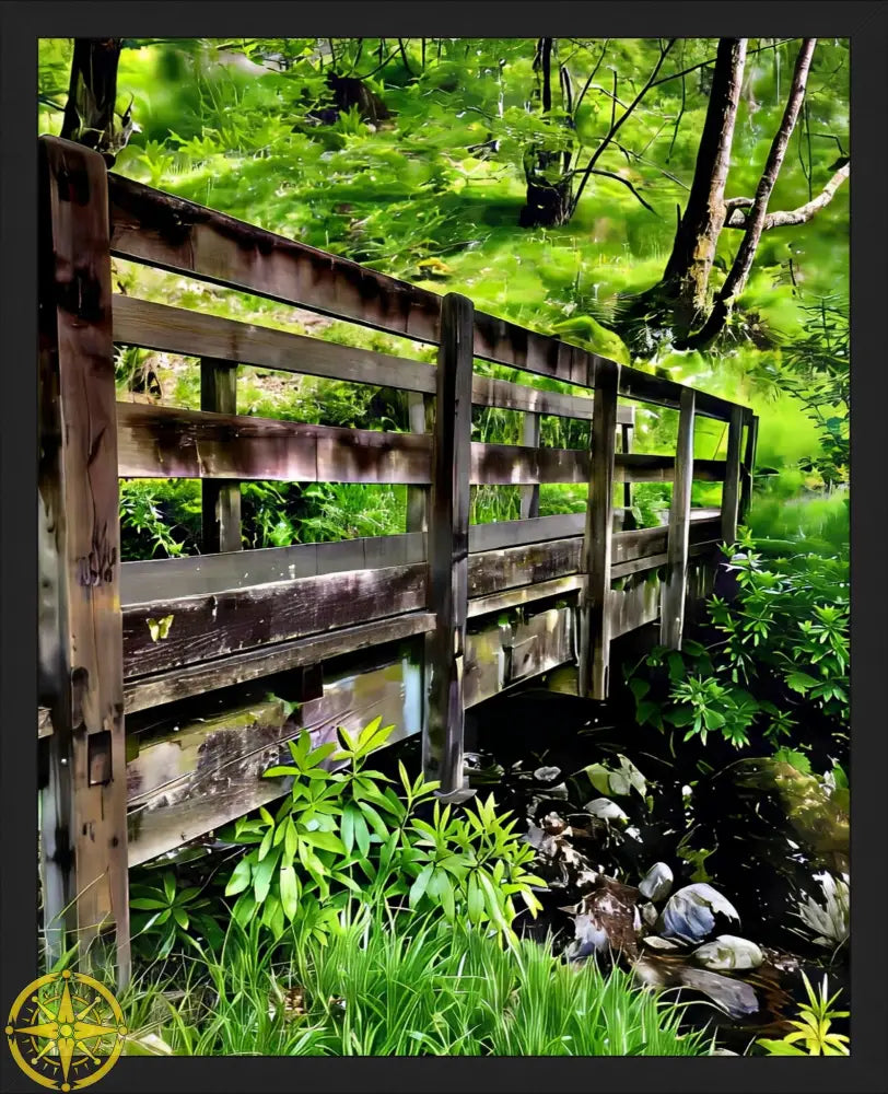 Welcoming Bridge Exploring Pitlochry Forest - Fine Art