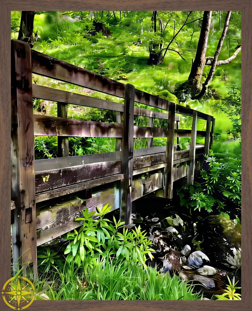 Welcoming Bridge Exploring Pitlochry Forest - Fine Art