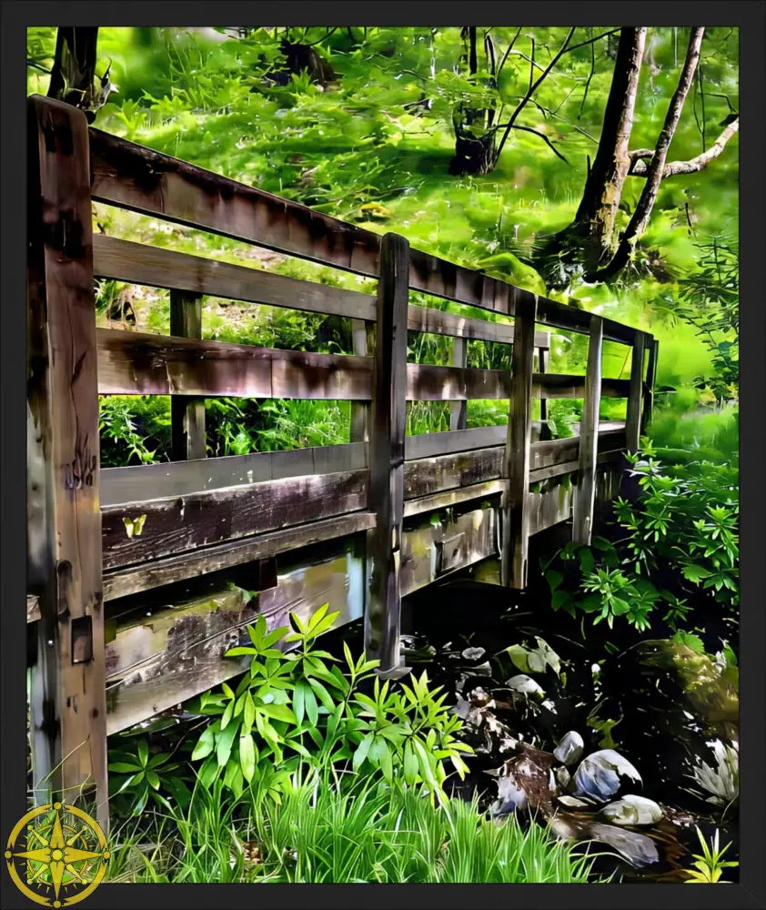 Welcoming Bridge Exploring Pitlochry Forest - Fine Art