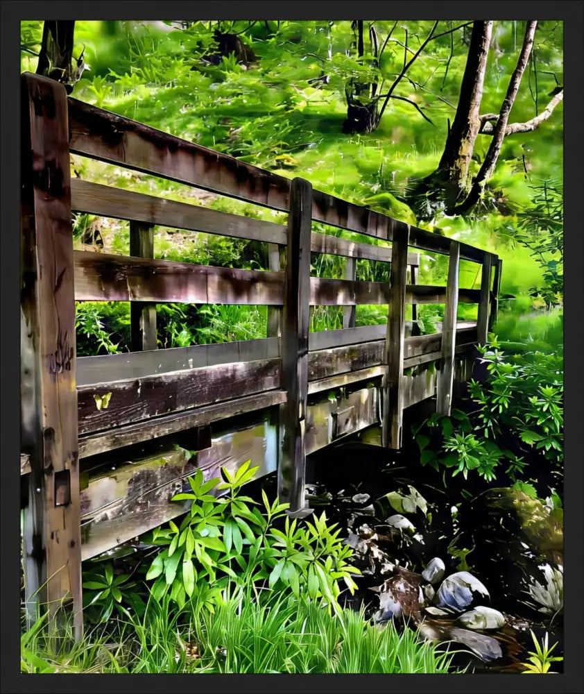 Welcoming Bridge Exploring Pitlochry Forest - Fine Art