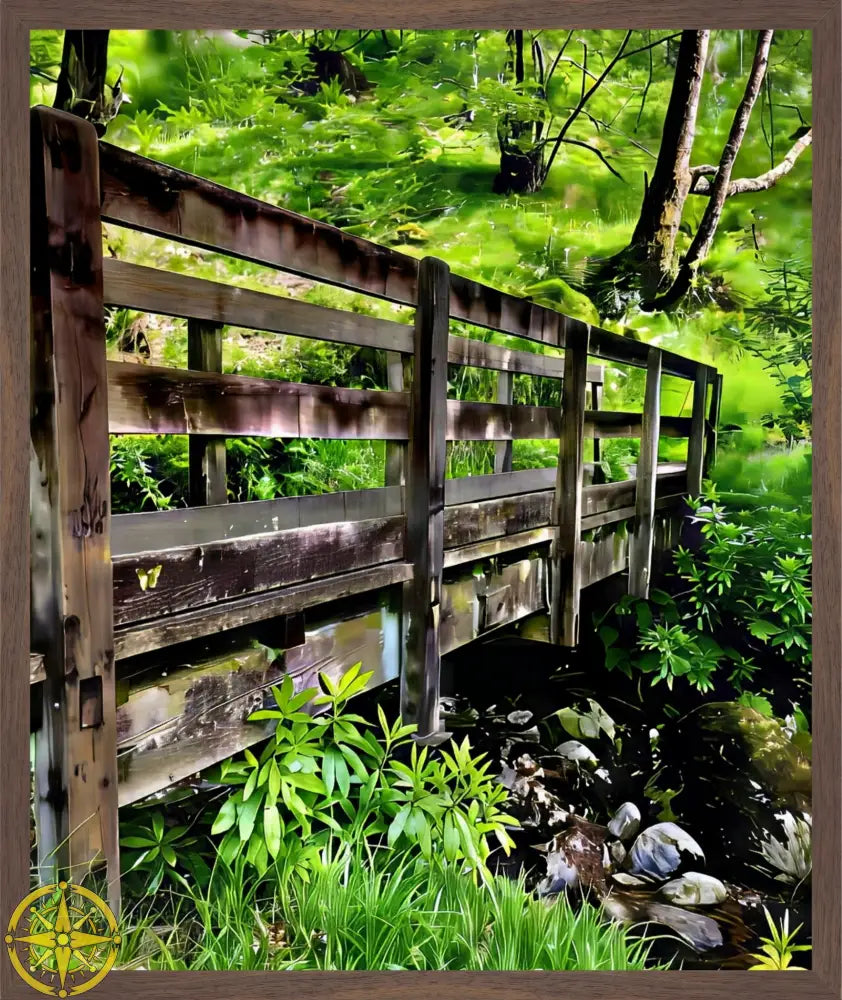 Welcoming Bridge Exploring Pitlochry Forest - Fine Art