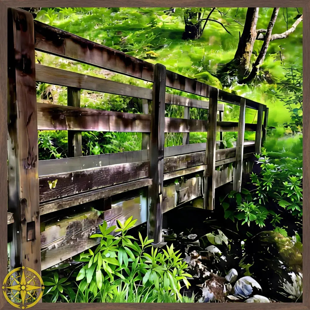 Welcoming Bridge Exploring Pitlochry Forest - Fine Art