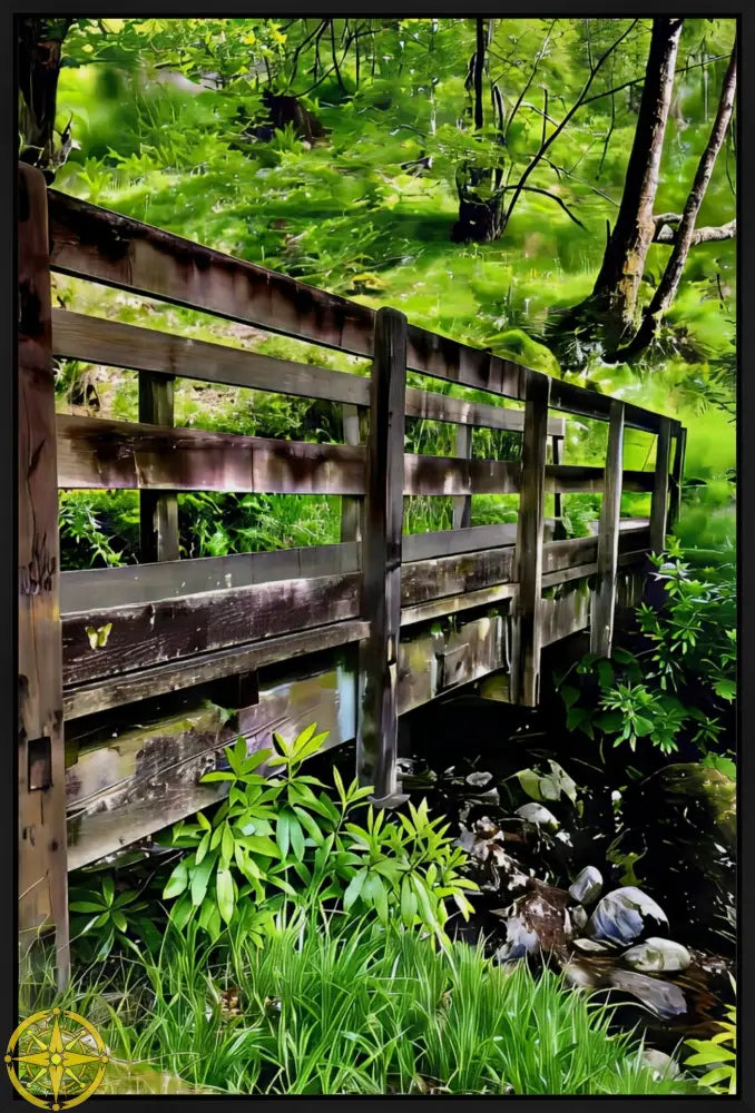 Welcoming Bridge Exploring Pitlochry Forest - Canvas