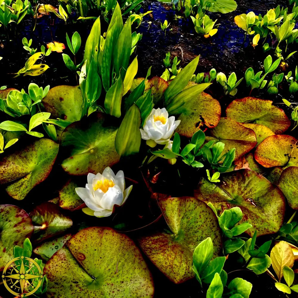 Lilies in Japanese Garden - Acrylic