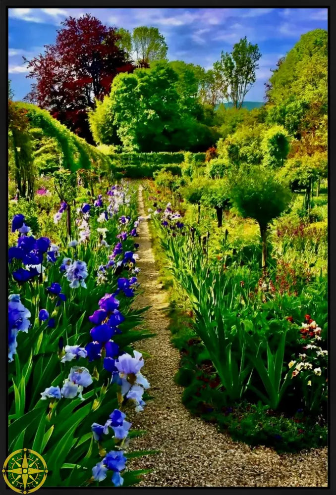 In Claude Monet's Garden: Path of Irises - Canvas