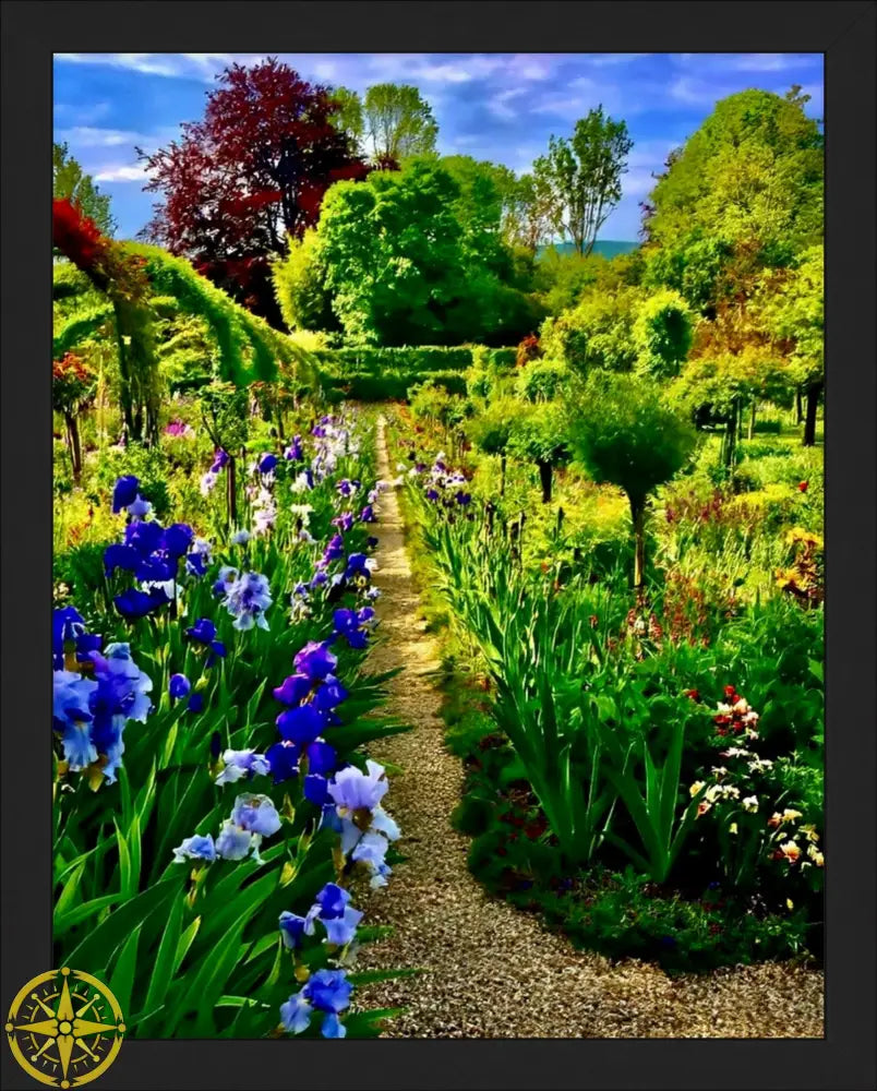 In Claude Monet's Garden: Path of Irises - Fine Art
