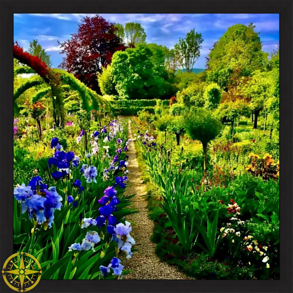 In Claude Monet's Garden: Path of Irises - Fine Art