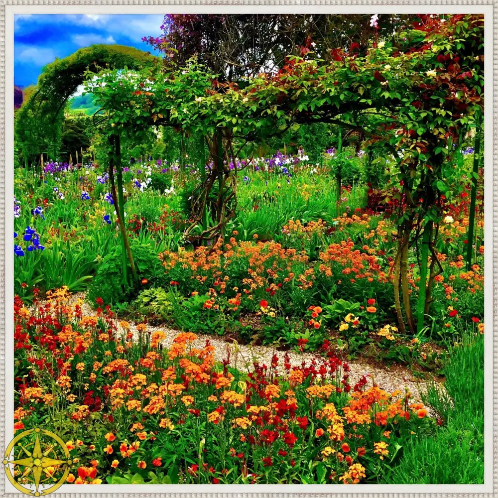 In Claude Monet's Garden: A Symphony in Orange - Fine Art