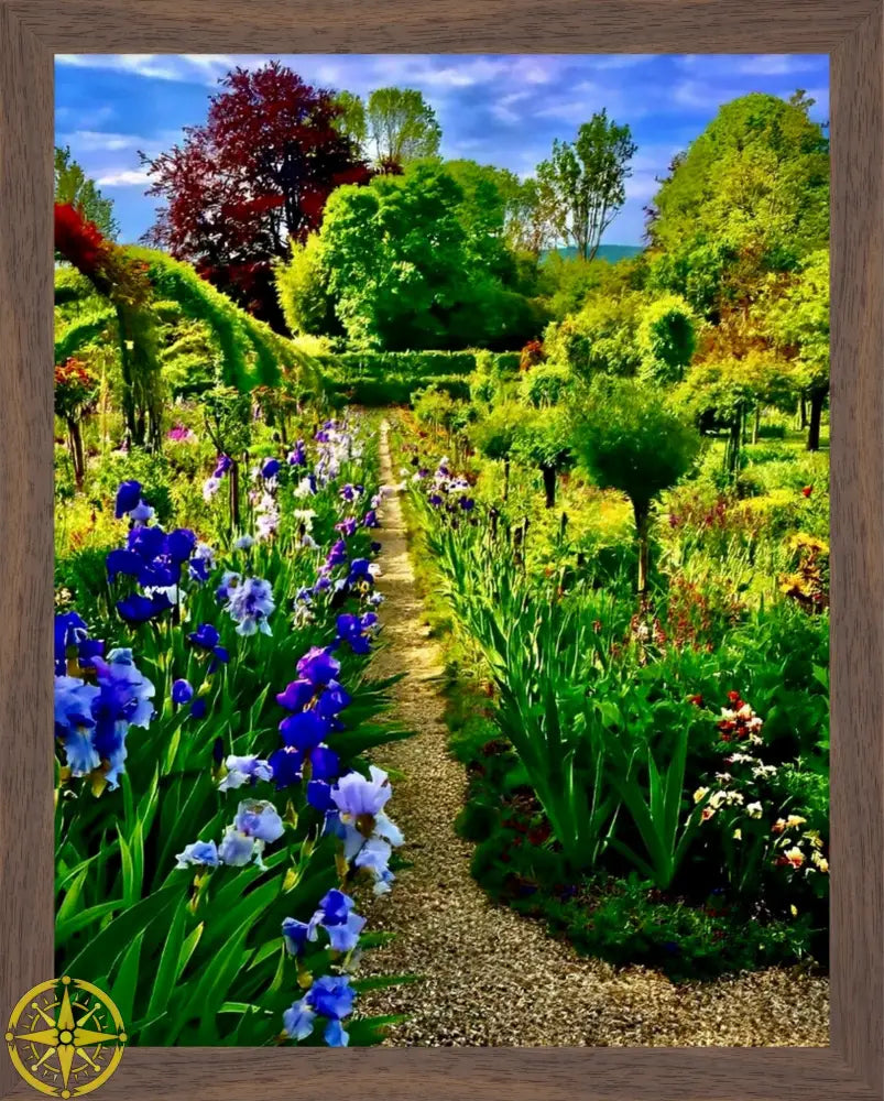 In Claude Monet's Garden: Path of Irises - Fine Art