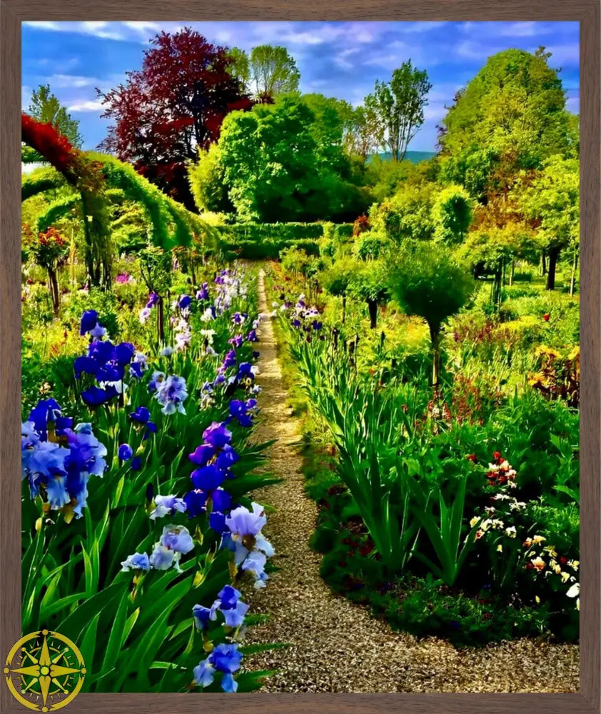 In Claude Monet's Garden: Path of Irises - Fine Art