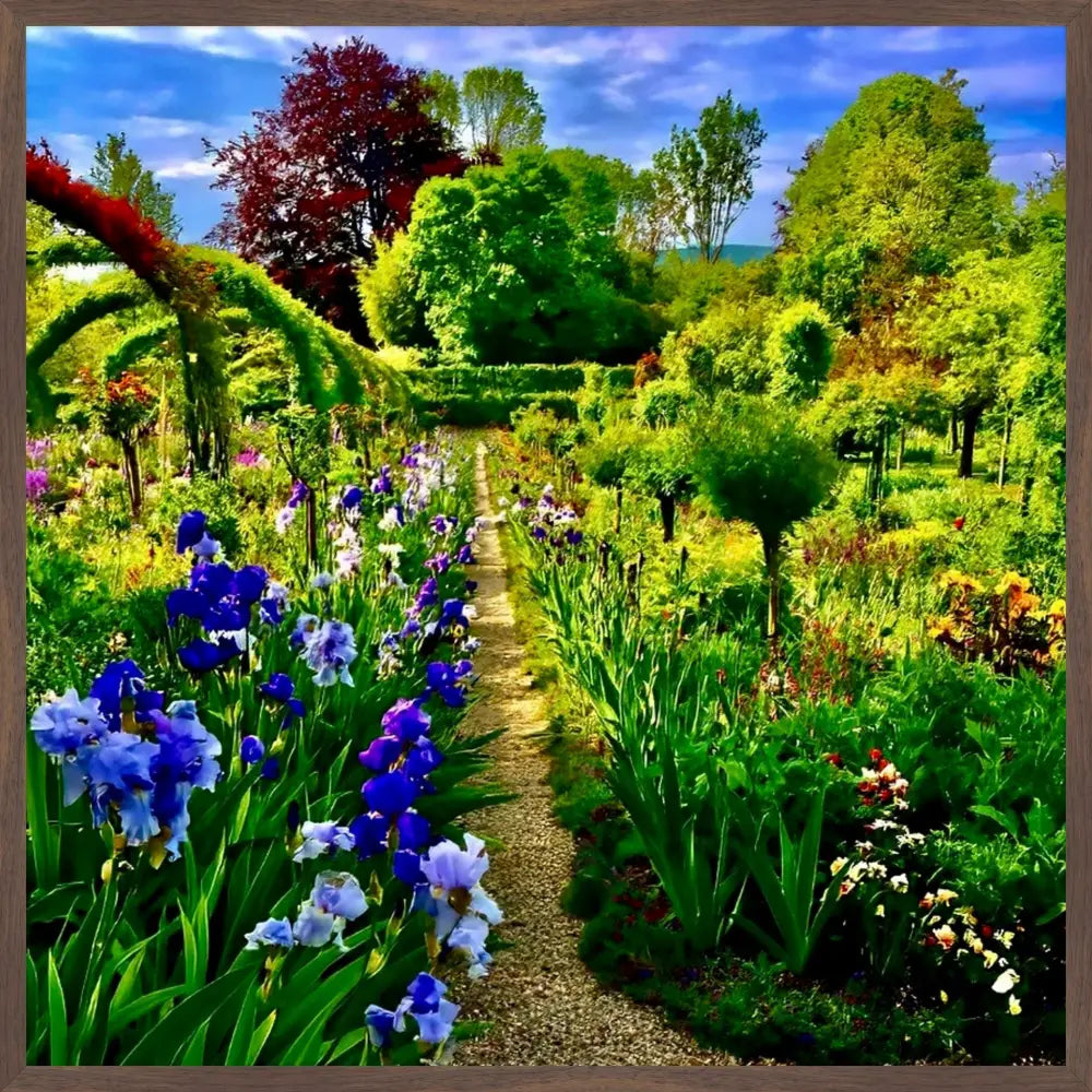 In Claude Monet's Garden: Path of Irises - Fine Art