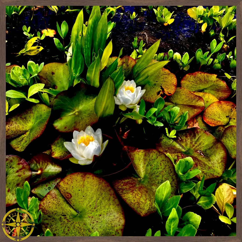 Lilies in Japanese Garden - Fine Art