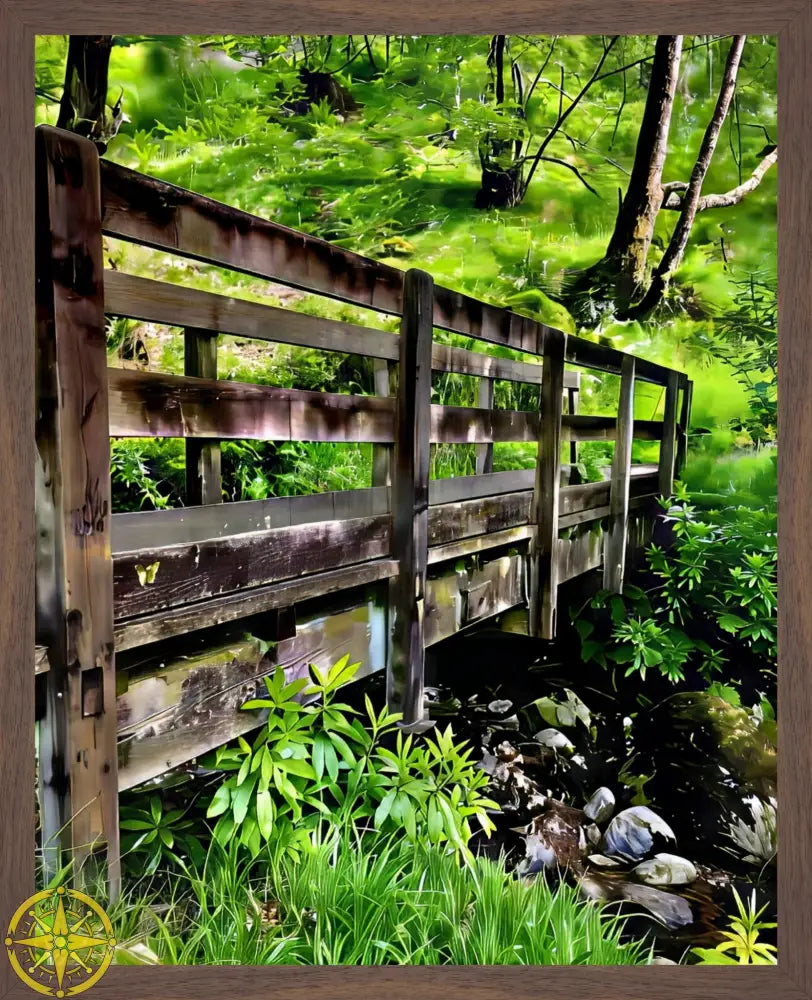 Welcoming Bridge Exploring Pitlochry Forest - Fine Art