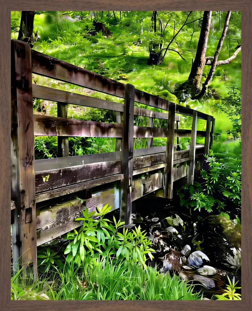 Welcoming Bridge Exploring Pitlochry Forest - Fine Art