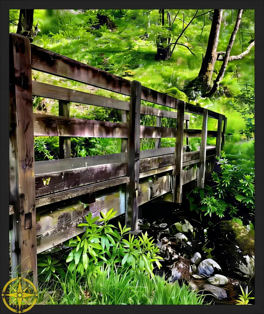 Welcoming Bridge Exploring Pitlochry Forest - Fine Art