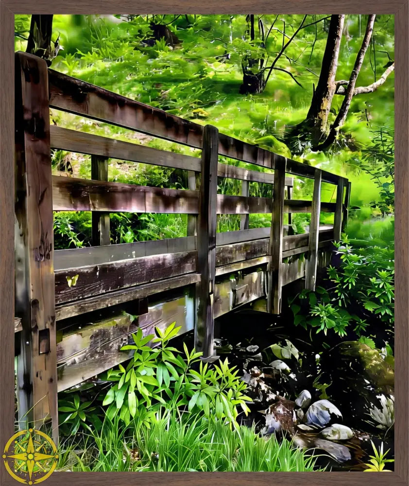 Welcoming Bridge Exploring Pitlochry Forest - Fine Art