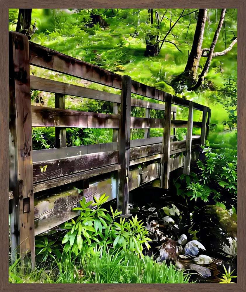 Welcoming Bridge Exploring Pitlochry Forest - Fine Art