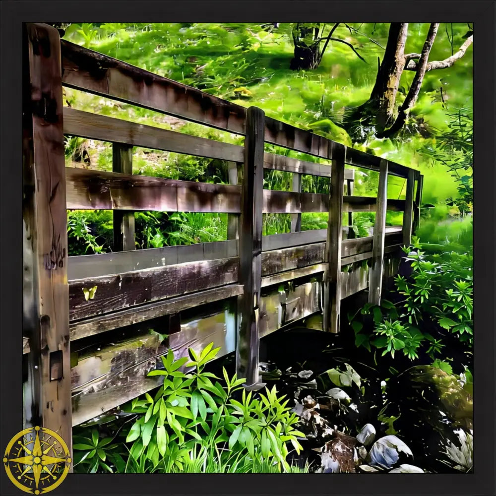 Welcoming Bridge Exploring Pitlochry Forest - Fine Art