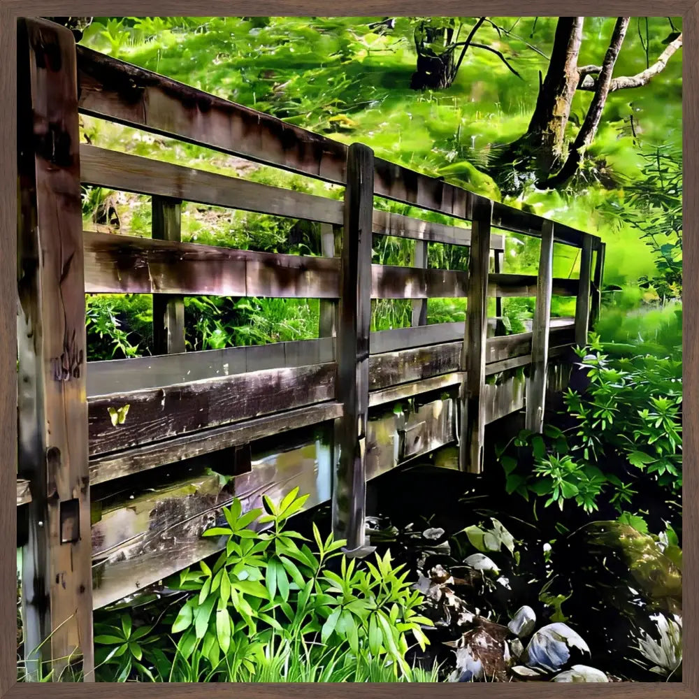 Welcoming Bridge Exploring Pitlochry Forest - Fine Art