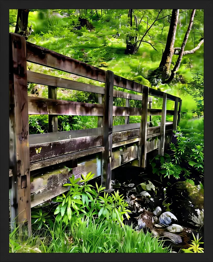 Welcoming Bridge Exploring Pitlochry Forest - Fine Art