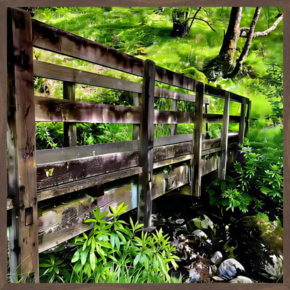 Welcoming Bridge Exploring Pitlochry Forest - Fine Art