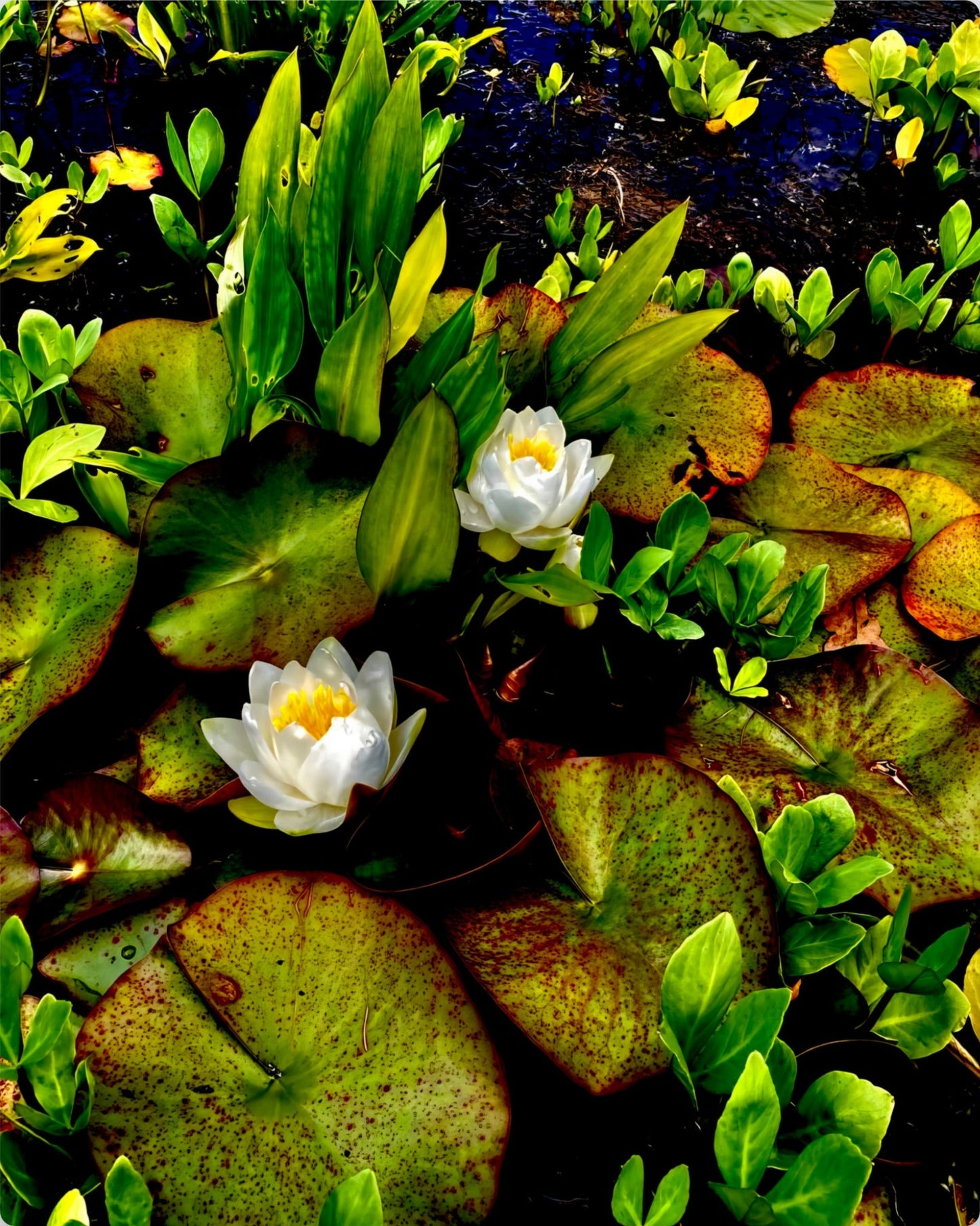 Craig's White Water Lilies - Metal