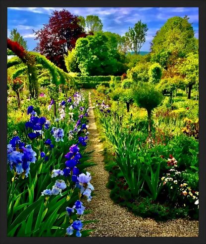 In Claude Monet's Garden: Path of Irises - Fine Art