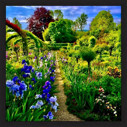 In Claude Monet's Garden: Path of Irises - Fine Art