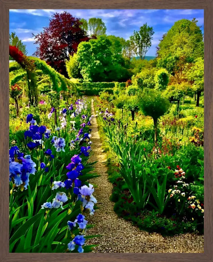 In Claude Monet's Garden: Path of Irises - Fine Art