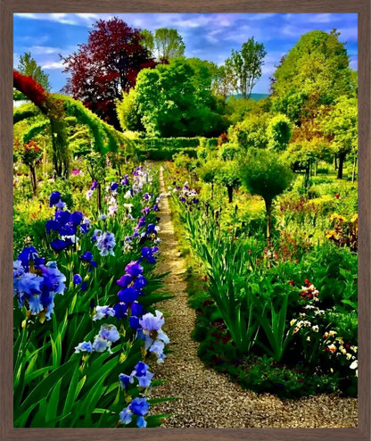 In Claude Monet's Garden: Path of Irises - Fine Art